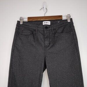 William Rast Perfect Skinny Sparkly Charcoal Ankle Jeans Size 28